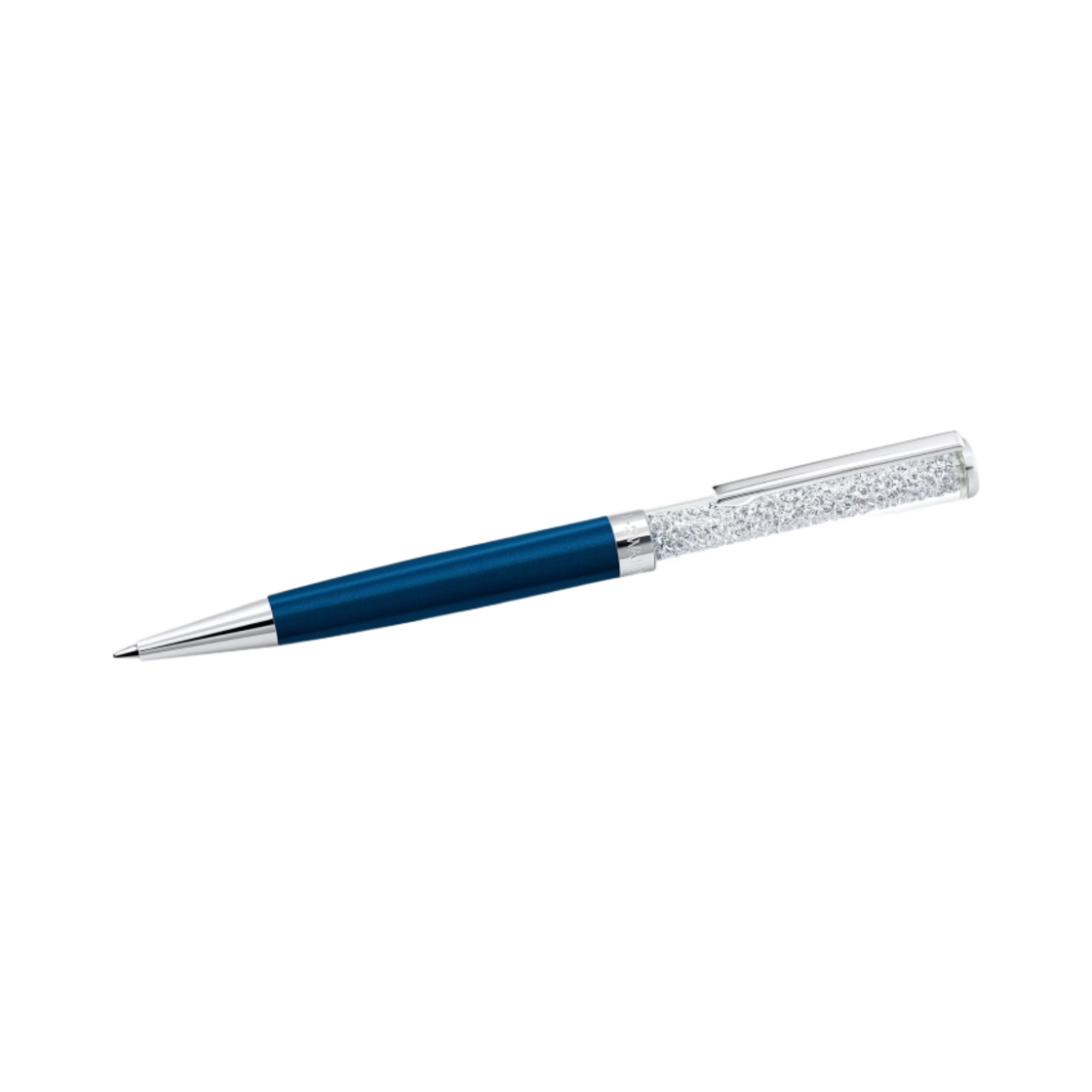 스와로브스키 크리스탈린 볼포인트 펜 블루 블루 래커드 크롬 플래팅(Swarovski Crystalline Ballpoint Pen Blue Blue Lacquered Chrome Plated)