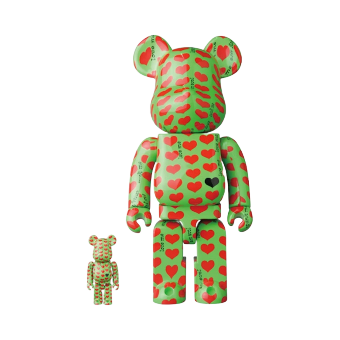 베어브릭 그린 하트 100% & 400% 세트(Bearbrick Green Heart 100% & 400% Set) - 1
