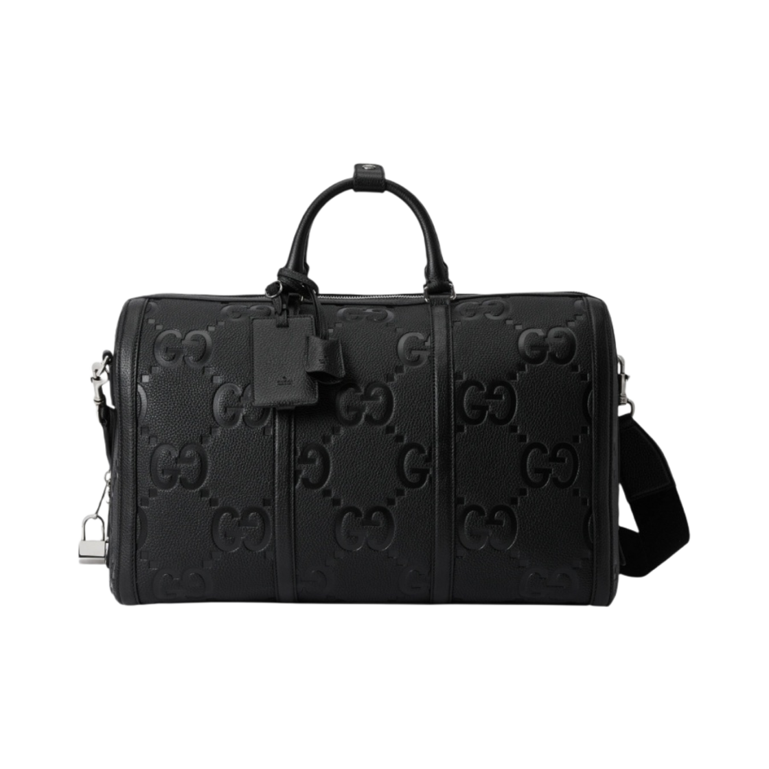 구찌 점보 GG 스몰 더플백 블랙 레더(Gucci Jumbo GG Small Duffle Bag Black Leather) - 1