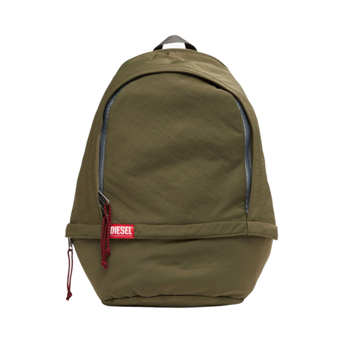 디젤 레이브 백팩 인 워시드 리사이클 패브릭 올리브 그린(Diesel Rave Backpack in Washed Recycled Fabric Olive Green) - 1