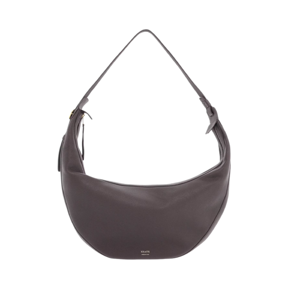 H6014-914-950 Khaite Augustina Pebbled Leather Crossbody Bag Dark Brown