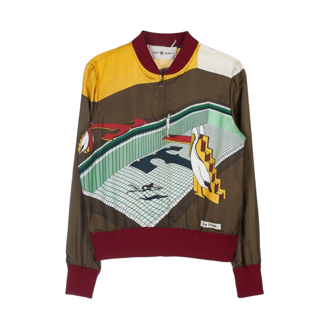 136819-971 (W) Tory Burch Graphic Silk Jacket Multicolor