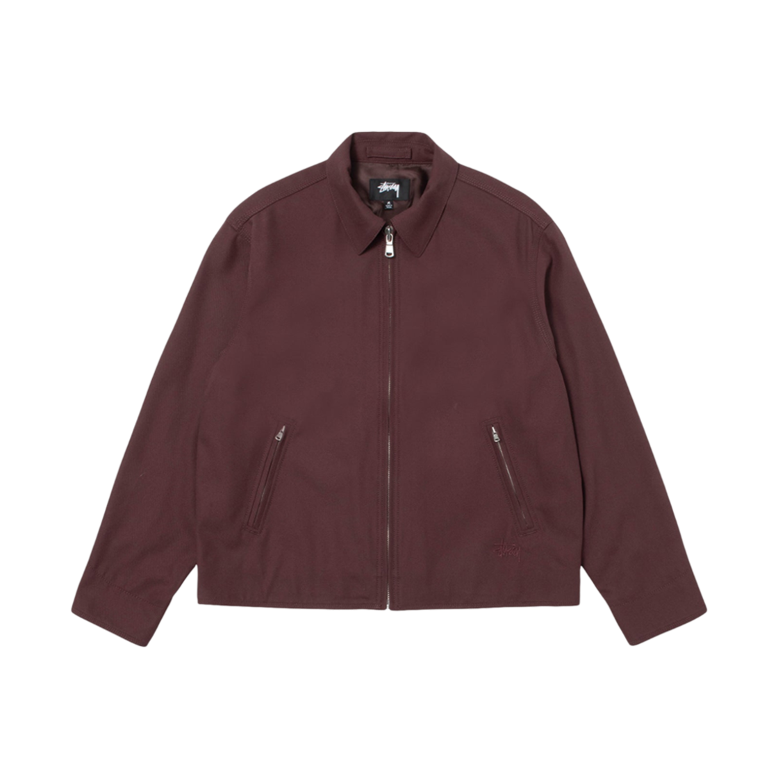 115843 Stussy Garage Gabardine Jacket Maroon