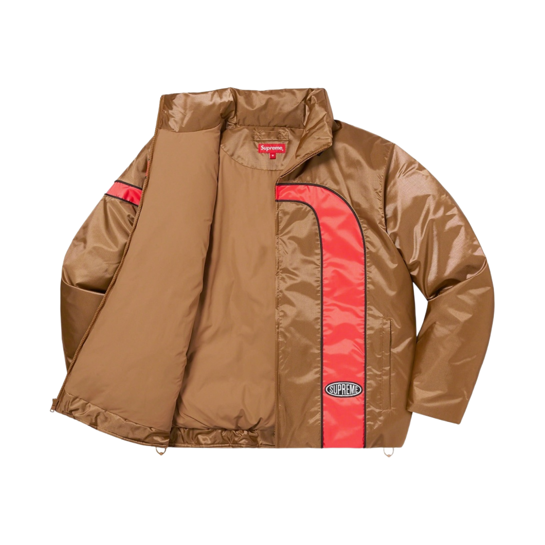 슈프림 스트라이프 퍼퍼 자켓 머스타드 - 23SS(Supreme Stripe Puffer Jacket Mustard - 23SS) - 2