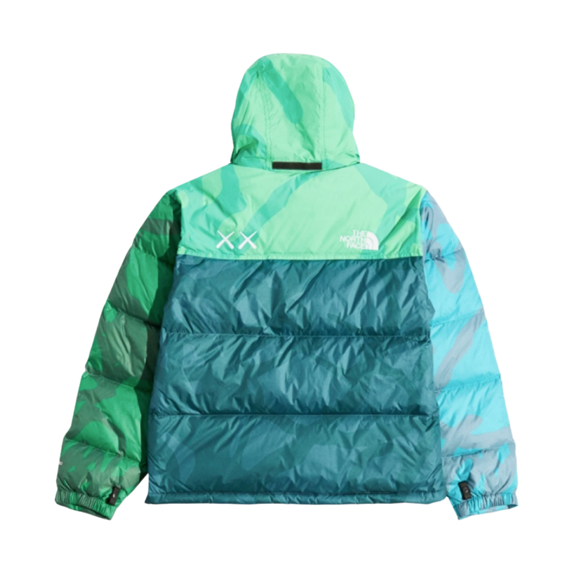 노스페이스 x 카우스 1996 눕시 자켓 세이프티 그린(The North Face x Kaws 1996 Nuptse Jacket Safety Green) - 2
