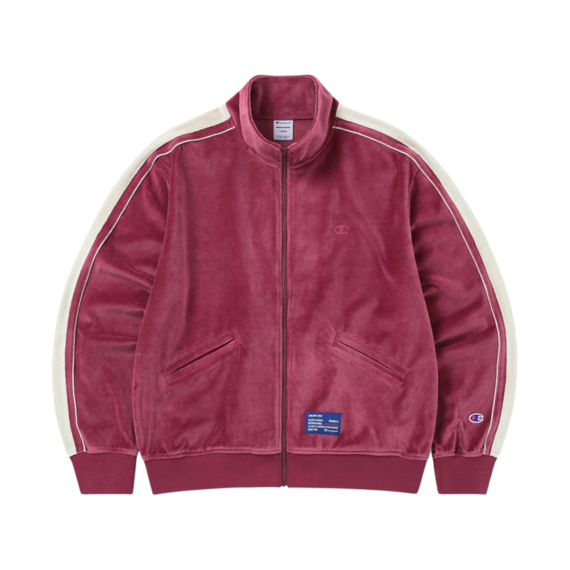 CP233TOWLS01PUM/C8-Y615-AS Champion x Thisisneverthat Velour Track Jacket Plum