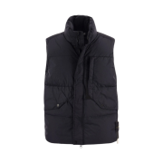 Stone Island G0423 Garment Dyed Crinkle Reps Recycled Nylon Down Vest Navy Blue - 23FW