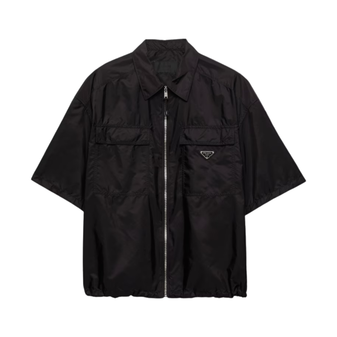 프라다 라이트웨이트 리나일론 숏슬리브 블랙(Prada Short Sleeve Shirt in Lightweight Re-Nylon Black)