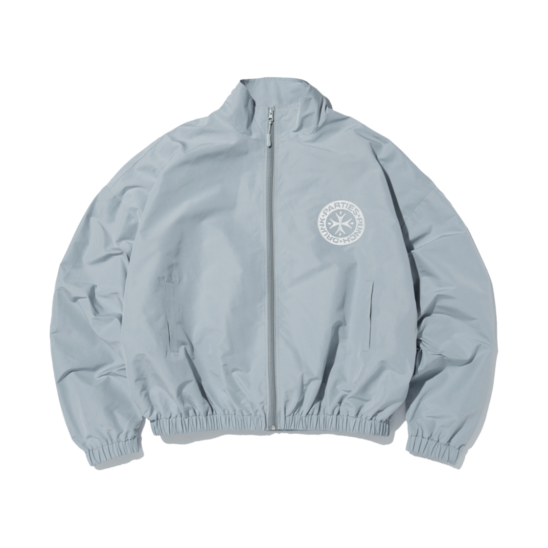 펀치 드렁크 파티즈 엠보이드 윈드 자켓 그레이(Punch Drunk Parties Embroidered Wind Jacket GRAY)
