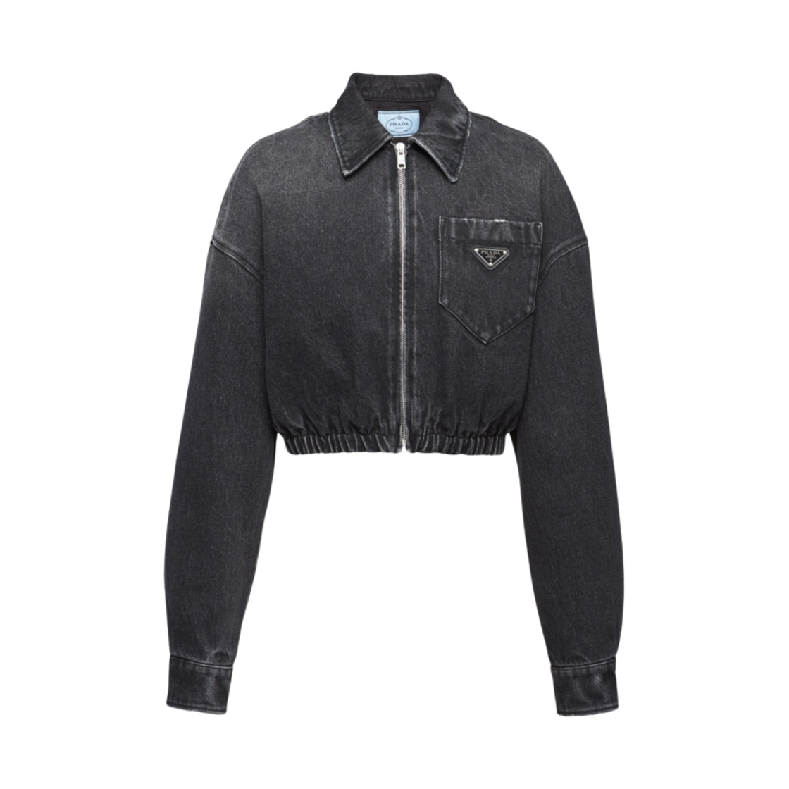 (W) 프라다 데님 블루종 자켓 블랙