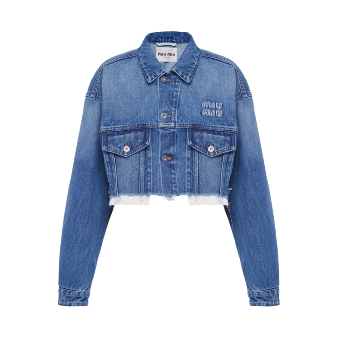 (W) 미우 미우 데님 블루종 자켓 블루