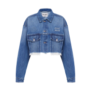 (W) Miu Miu Denim Blouson Jacket Blue