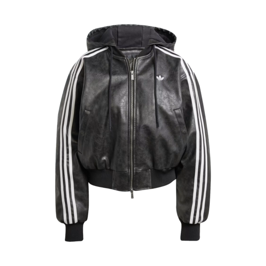 レザージャケット・コート (W) Adidas SST Pleather Loose Padded Jacker Black Adidas】 (W) SST Pleather Loose Padded Jacker Black (adidas