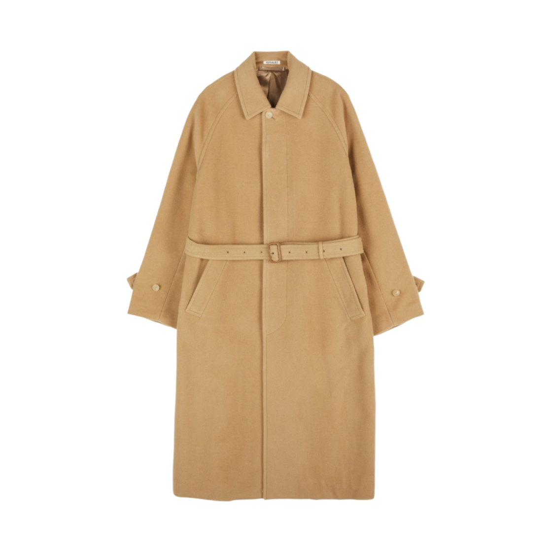 오라리 캐시미어 울 모저 수티엥 칼라 코트 카멜 베이지