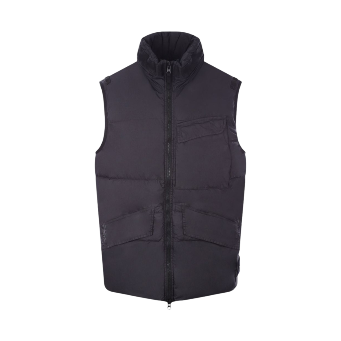 스톤 아일랜드 G0123 가먼트 다이드 크링클랩스 나일론 다운 베스트 블랙 - 22FW