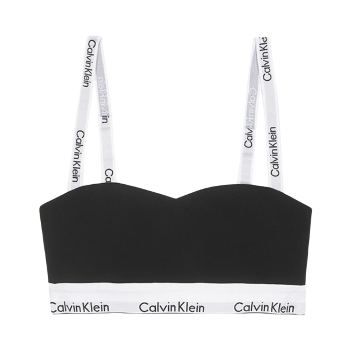 (W) 캘빈 클라인 모던 코튼 모디파이드 브라렛 블랙((W) Calvin Klein Modern Cotton Modified Bralette Black)