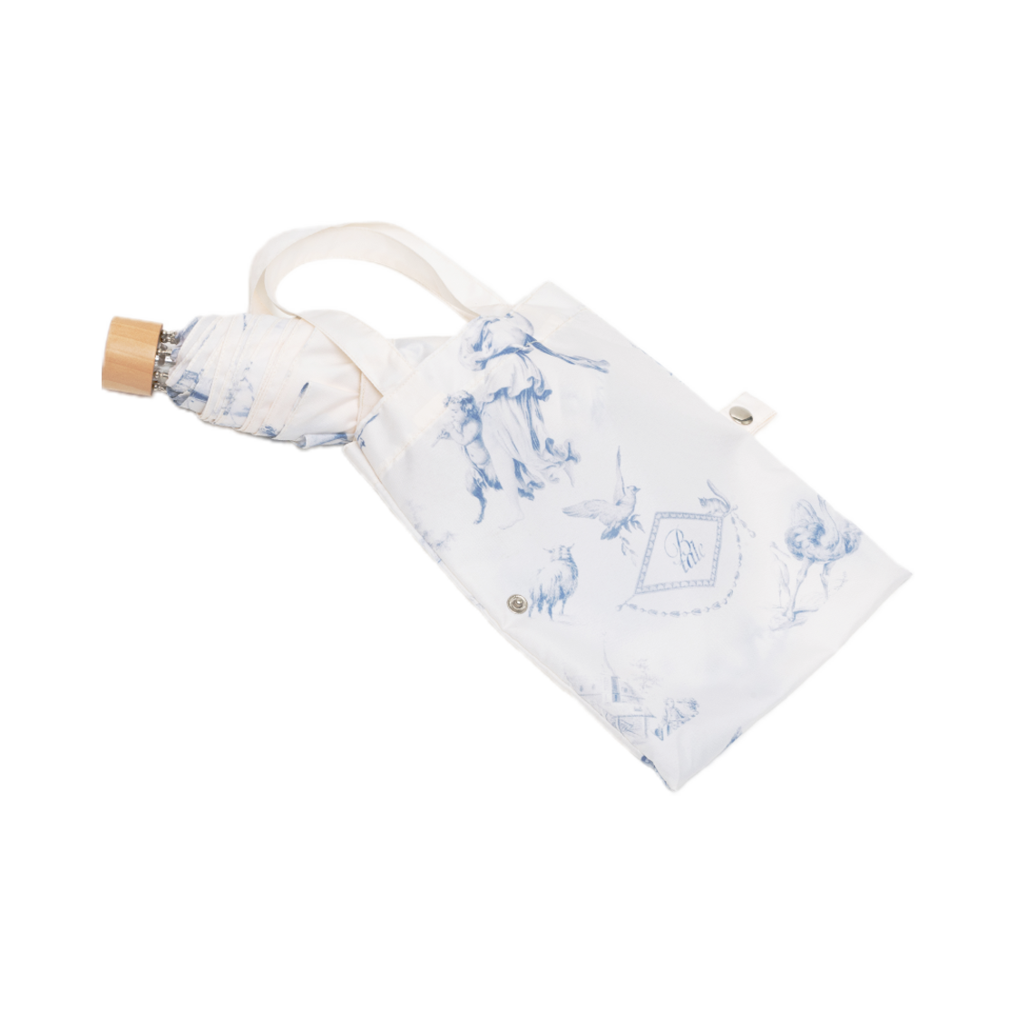 블루밍테일 트왈드주이 에코백 접이식 우산 (초경량)(Bloomingtale Toile de Jouy Eco Bag Umbrella (Ultra Light))