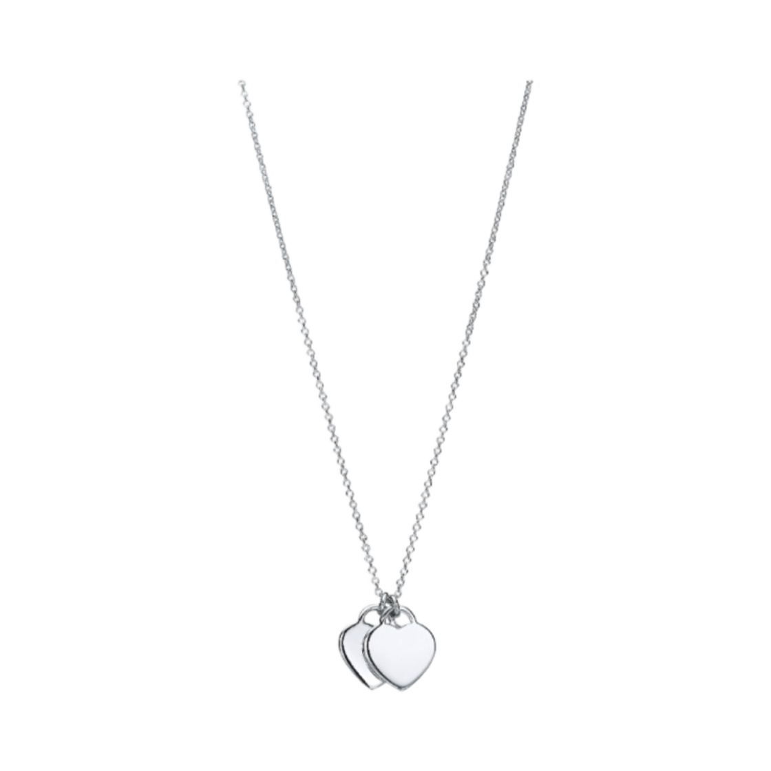 60014128 Tiffany & Co. Return To Tiffany Pink Double Heart Tag Pendant Mini Silver - #2