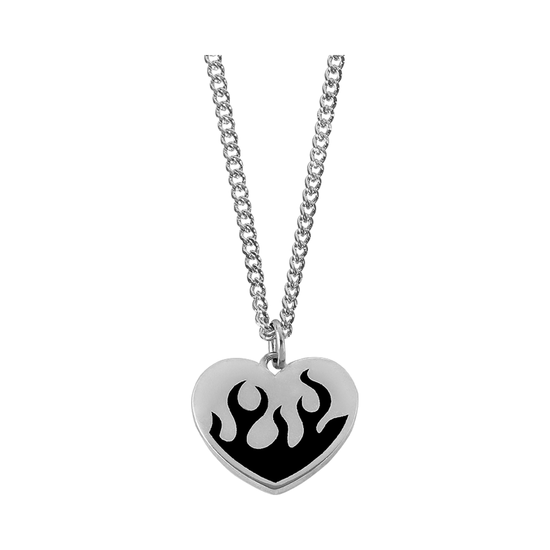 NONENON-123 Nonenon Flame Love Necklace Black