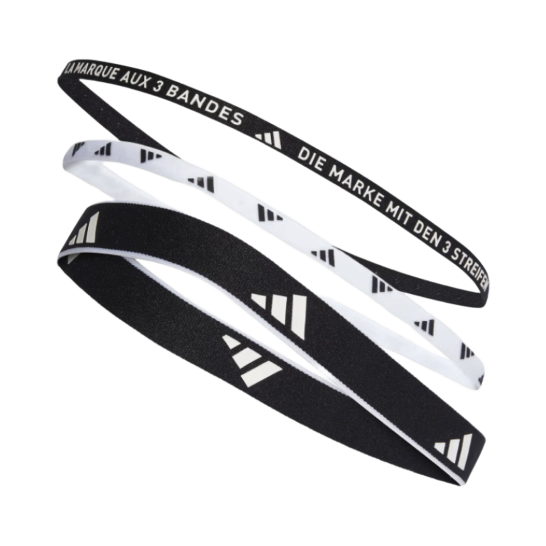 아디다스 멀티플 위드스 트레이닝 헤드밴드 블랙 화이트 (3개입)