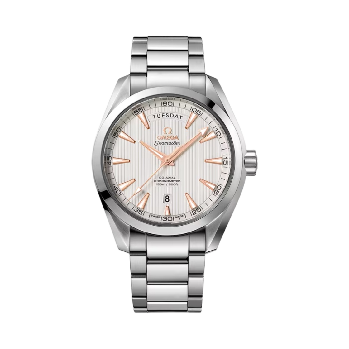 23110422202001 Omega Seamaster Aqua Terra 150M Co Axial Chronometer Day-Date Steel Silver