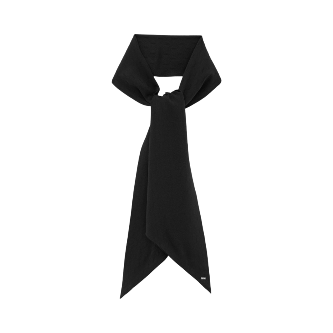 생로랑 라발리에르 카산드라 실크 자카드 블랙(Saint Laurent Lavalliere in Cassandre Silk Jacquard Black) - 1