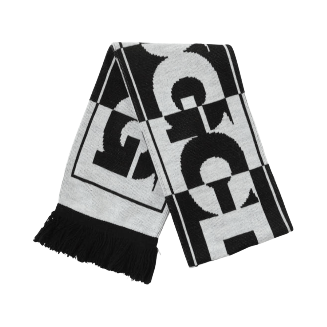 CDG 로고 체크 머플러 화이트 블랙(CDG Logo Check Muffler White Black)