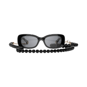 Chanel Sunglasses Acetate & Black Gold Frame Grey Lenses