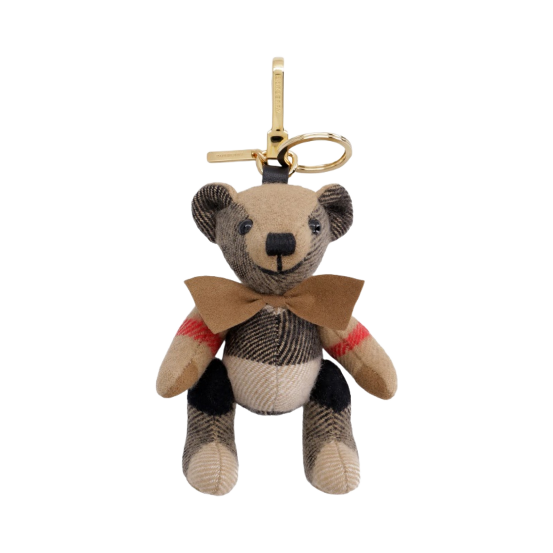 버버리 보 타이 토마스 베어 키 참 카멜