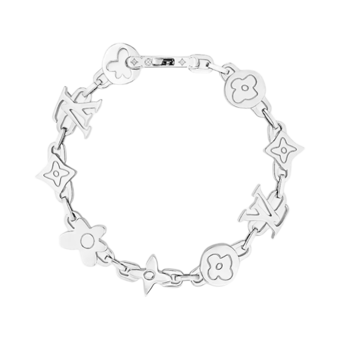 M1596L Louis Vuitton Monogram Craggy Bracelet Silver - 대표 이미지 #1
