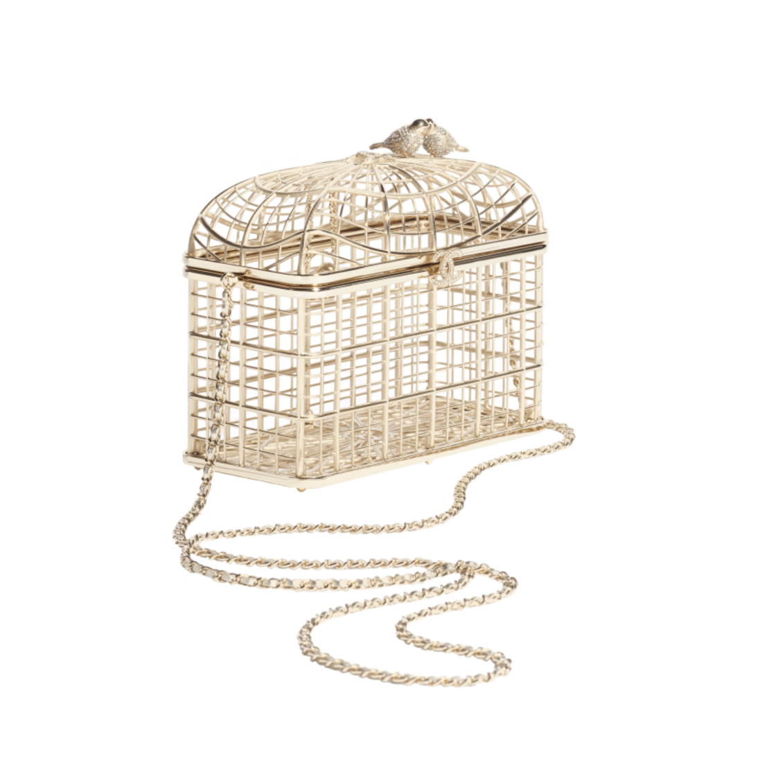 샤넬 버드케이지 미노디에르 & 골드 메탈 스트라스 골든 크리스탈(Chanel Birdcage Minaudiere & Gold Strass Golden Crystal) - 2
