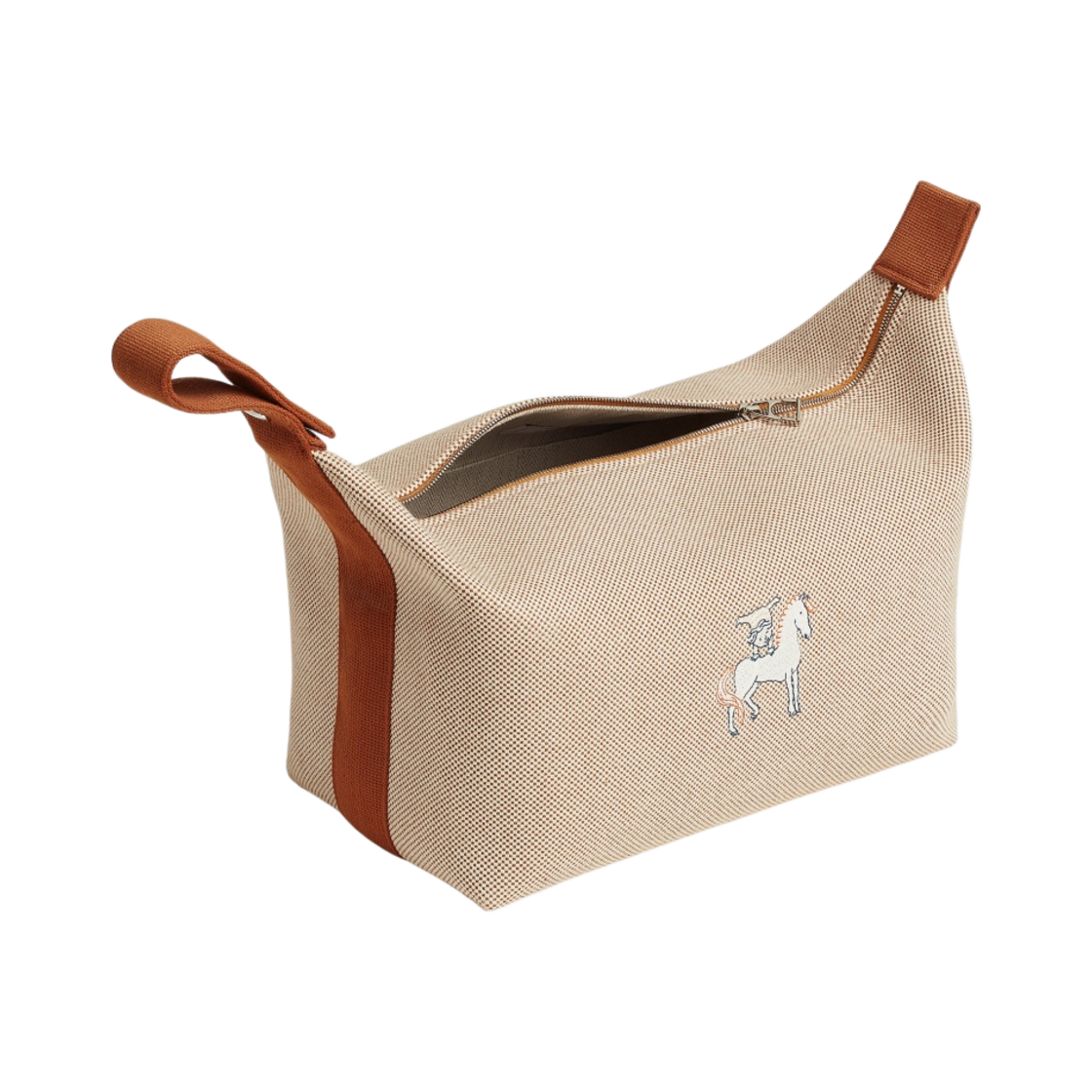 - Hermes Large Bride-A-Brac Cabriole Case Canvas & Biscuit - #2