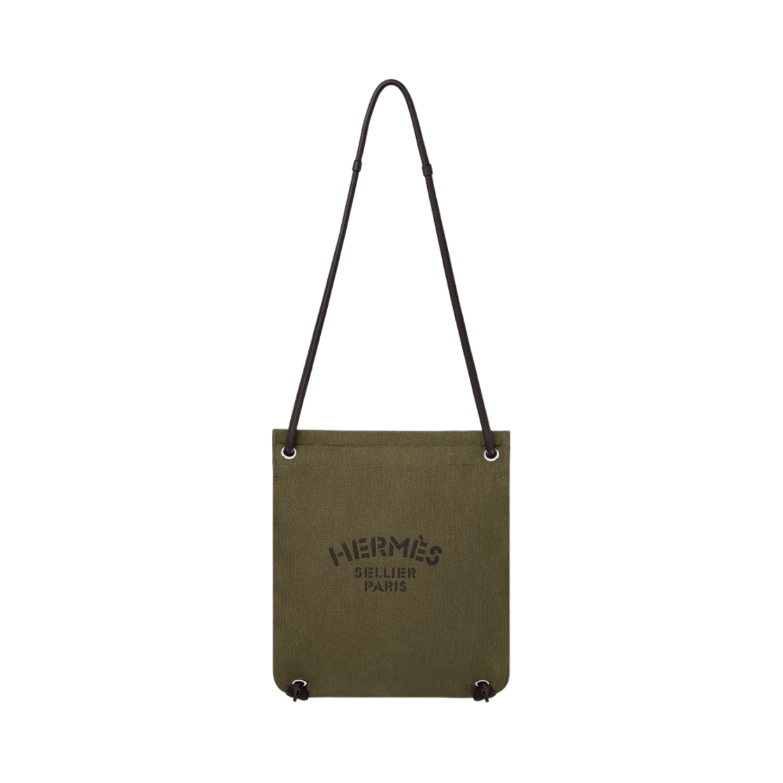 에르메스 말린 백 헤링본 캔버스 & 카키 에벤(Hermes Maline Bag Herringbone Canvas & Kaki Ebene) - 1