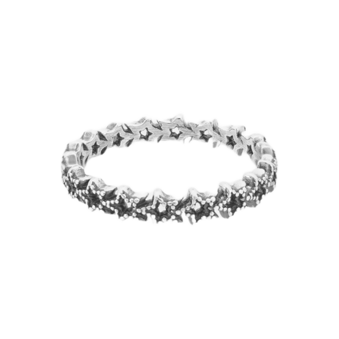 (W) 판도라 밴드 오브 어시메트릭 스타 링 스털링 실버