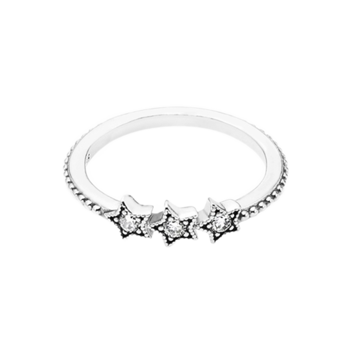 (W) 판도라 셀레셜 스타 링 스털링 실버 클리어((W) Pandora Celestial Stars Ring Sterling Silver Clear) - 1