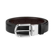 (W) Matin Kim Suede Leather Belt Black