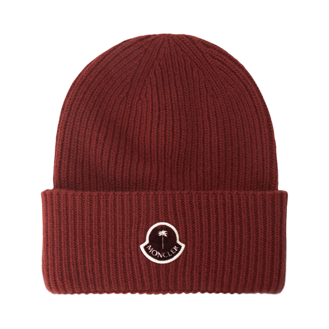 몽클레르 x 팜 엔젤스 울 비니 다크 레드 - 24FW(Moncler x Palm Angels Wool Beanie Dark Red - 24FW)