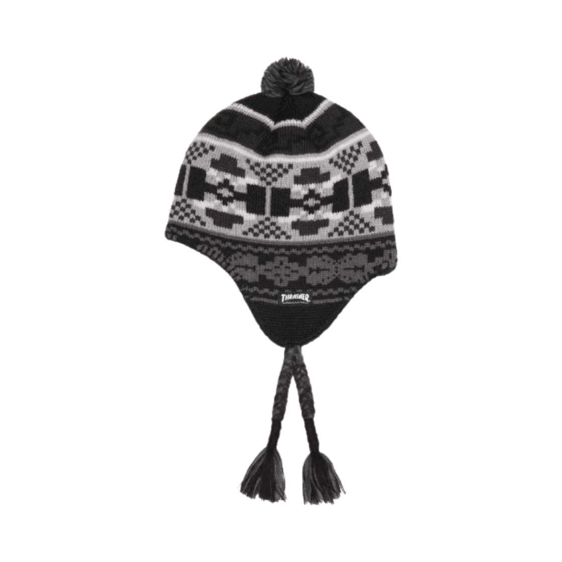 込み Supreme x Thrasher Earflap Beanie 黒 Supreme Thrasher Earflap Beanie (FW24) - $44