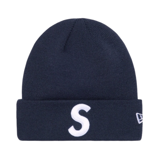 Supreme New Era S Logo Beanie Navy - 23FW