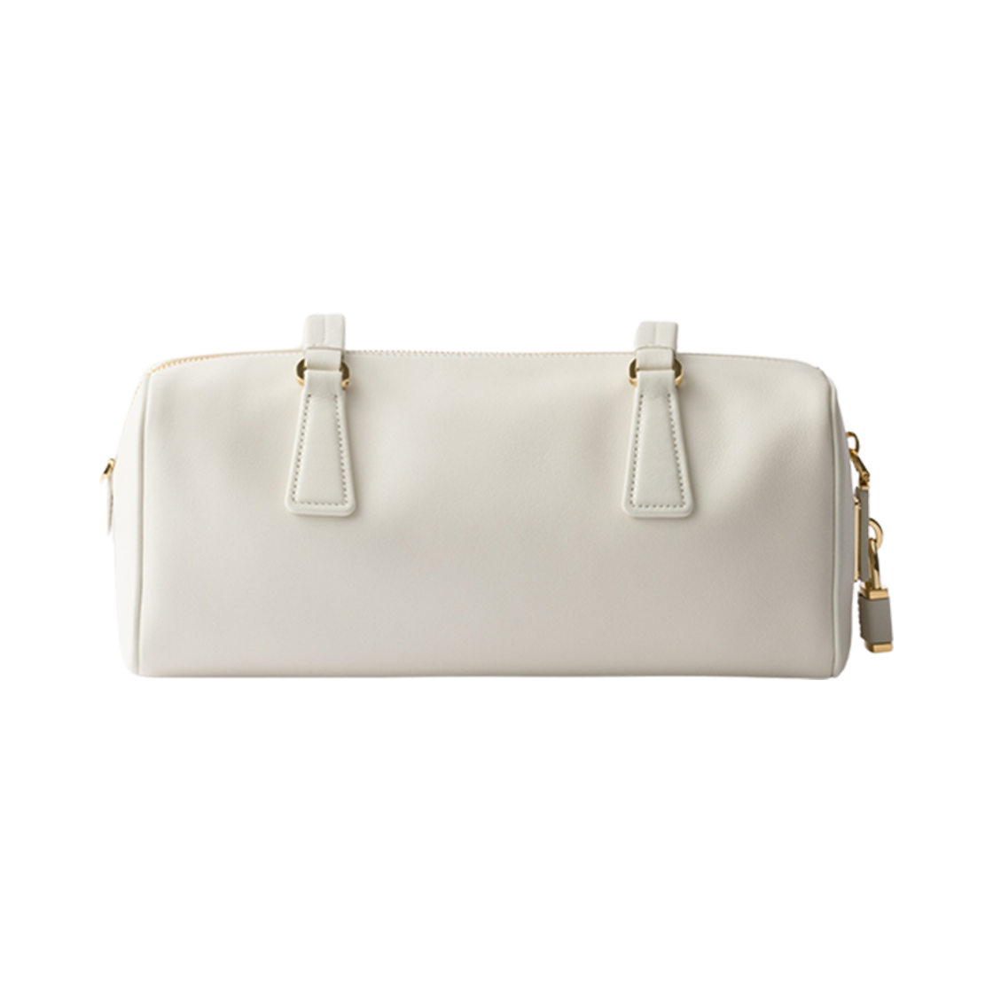 프라다 미디움 레더 탑 핸들 백 패드락 화이트(Prada Medium Leather Top-Handle Bag with Padlock White) - 2