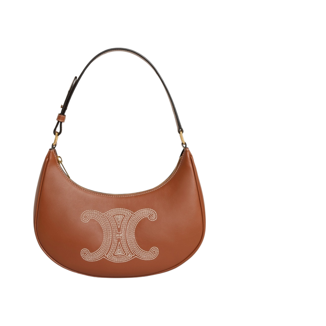 셀린느 스무스 카프스킨 트리옹프 자수 아바백 탄(Celine Ava Bag in Smooth Calfskin with Triomphe Embroidery Tan)