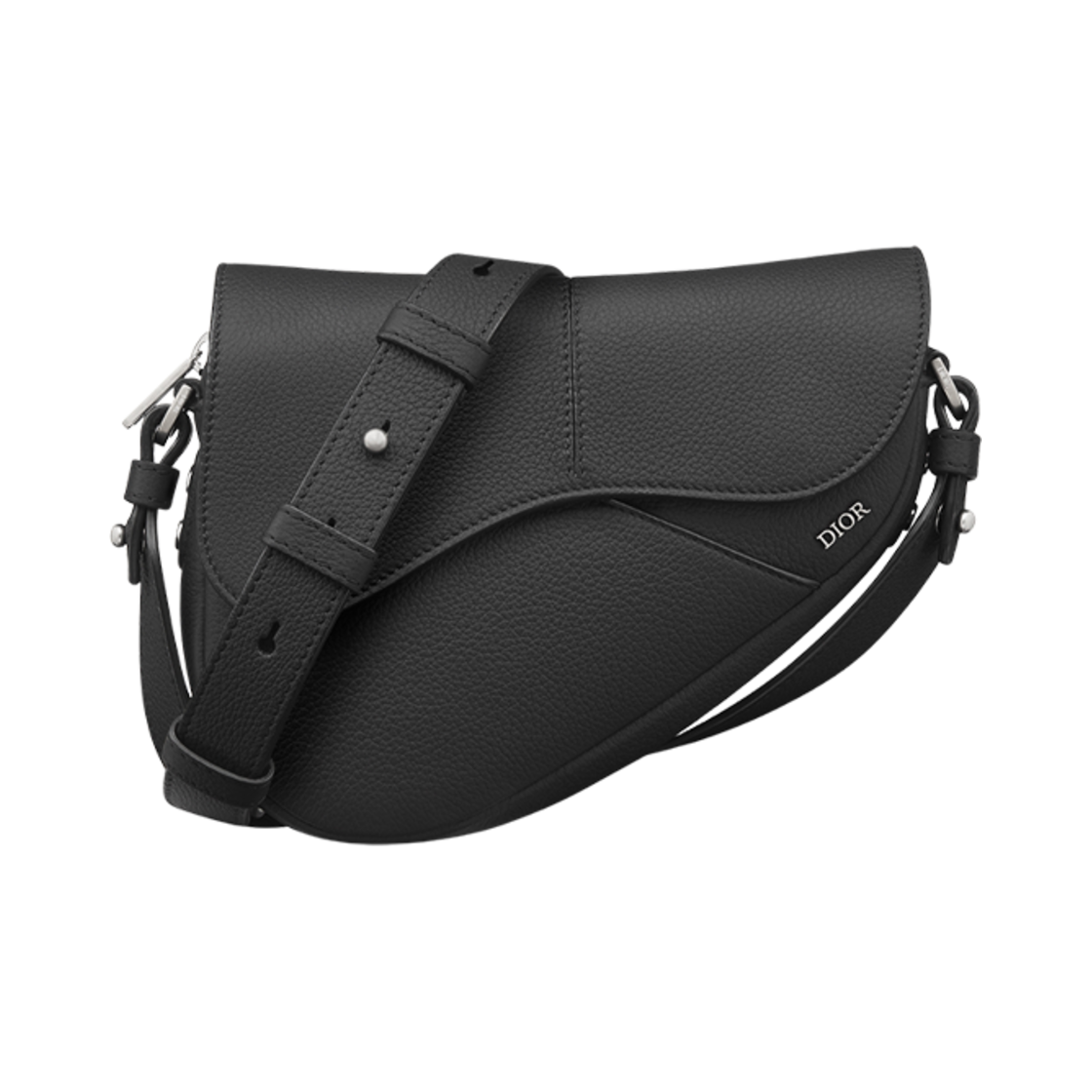 디올 미니 새들백 디올 아이콘 카프스킨 블랙(Dior Mini Saddle Bag Dior Icons Calfskin Black) - 1