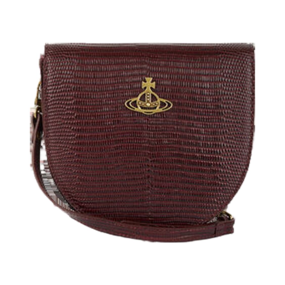비비안 웨스트우드 리자드 새들 크로스바디백 버건디(Vivienne Westwood Lizard Saddle Crossbody Bag Burgundy) - 1