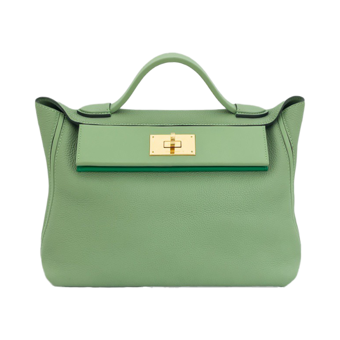 에르메스 2424백 29 베르트크리켓/밤부 금장