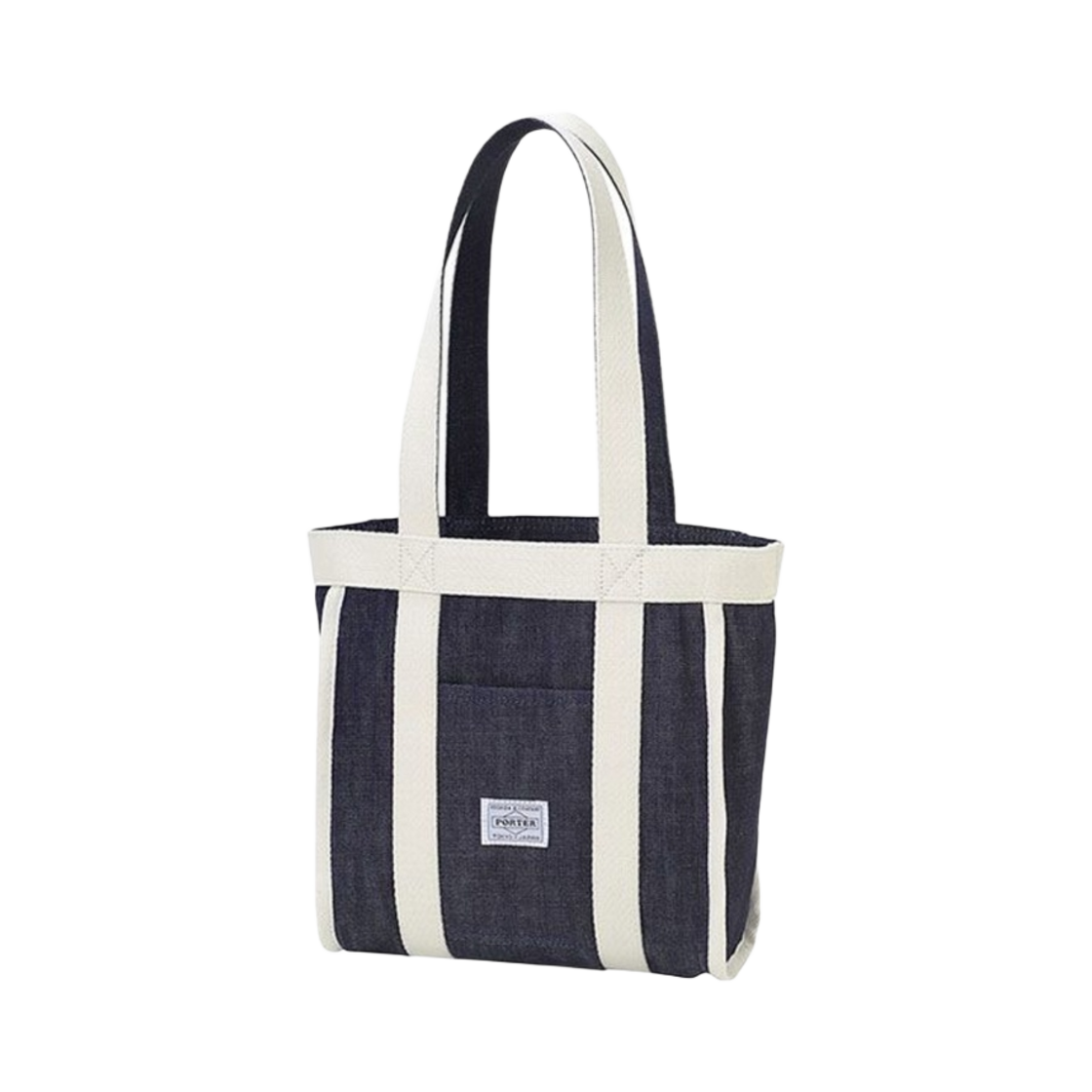 384-05673 Porter Stand Original Denim Tote Bag White