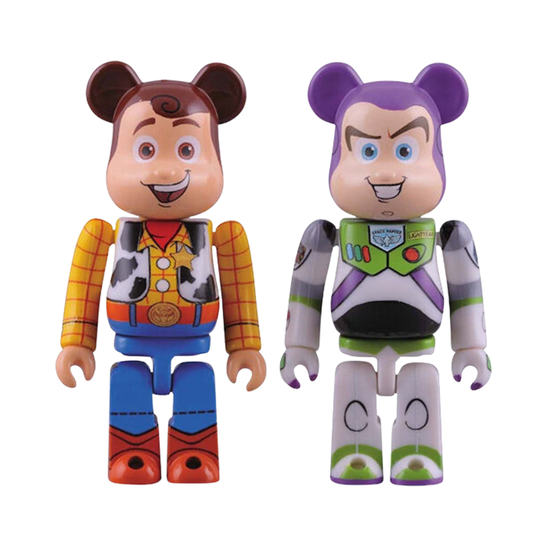 - Bearbrick Disney Toy Story Buzz & Woody Lightyear 100% Set