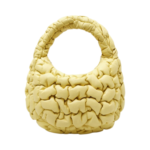 COS Quilted Micro Bag Leather Light Yellow
