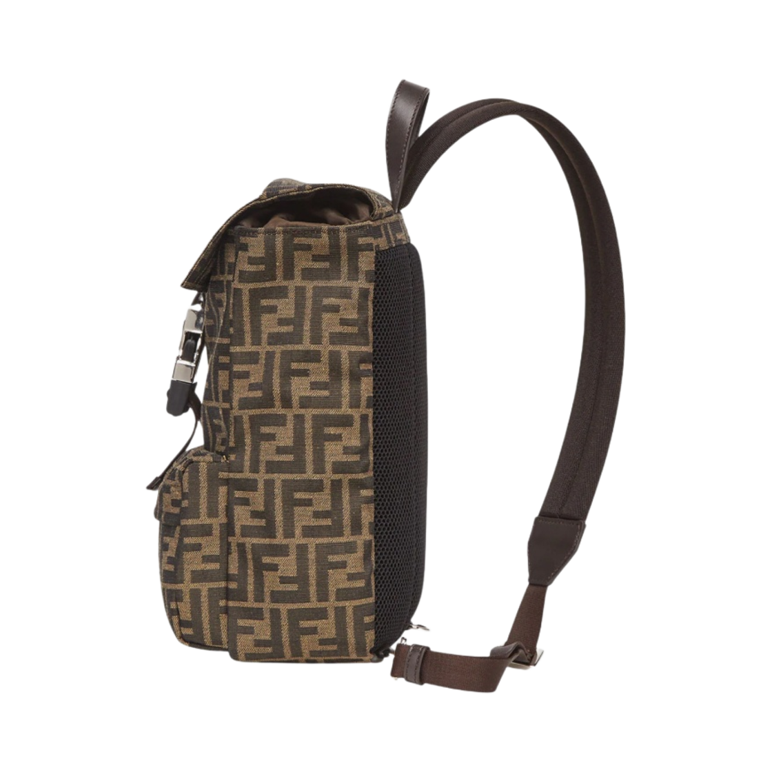 펜디 펜디니스 FF 패브릭 스몰 백팩 브라운(Fendi Fendiness FF Fabric Small Backpack Brown) - 2