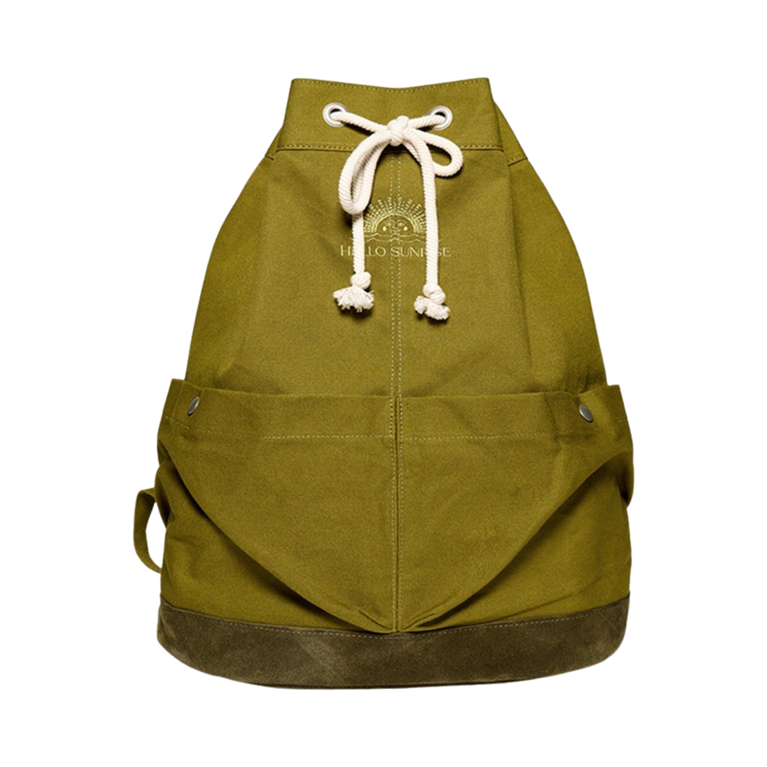 헬로선라이즈 캔버스 더플 백팩 올리브 그린 & 카키(Hello Sunrise Canvas Duffle Backpack Olive Green & Khaki)