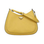 Prada Cleo Saffiano Leather Shoulder Bag Bright Yellow N